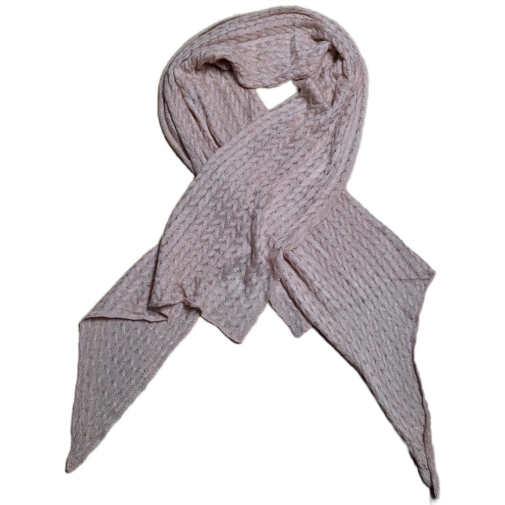 H&M Sheer Knit‎ Wrap Shawl Scarf Women's One Size Light Pink